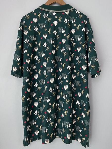 VTG Goofy Bowling Polo Shirt AOP The Disney Catalog Green Bowler Pins Mens XL - Picture 2 of 9